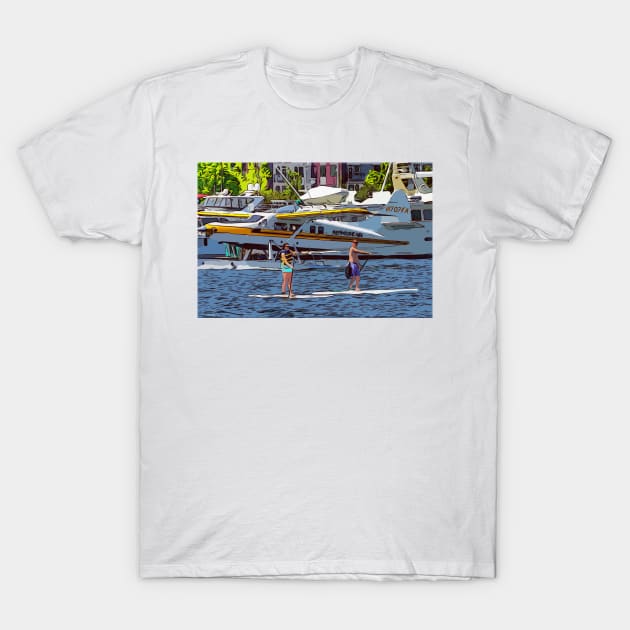 Seattle float plane on lake union T-Shirt by WelshDesigns